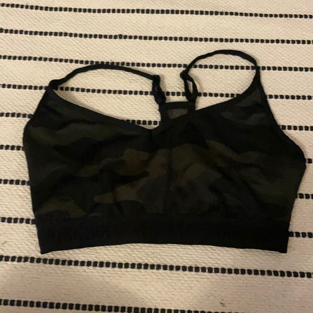 Pink sports bra